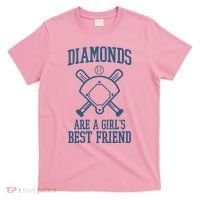 Diamonds Are A Girls Best Friend Funny Baseball T-Shirt thumb 0