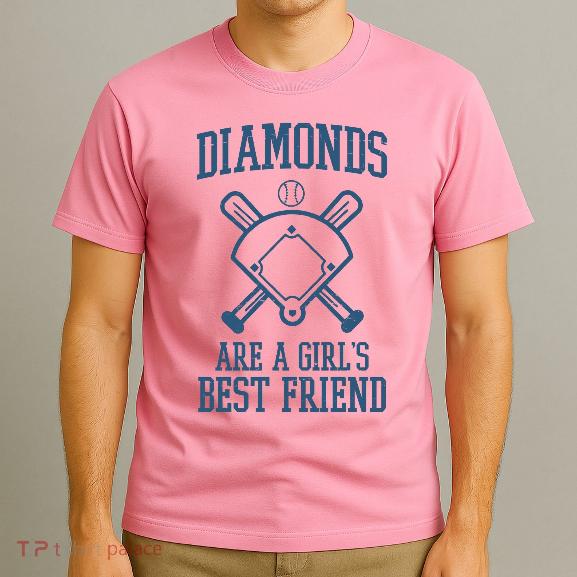 Diamonds Are A Girls Best Friend Funny Baseball T-Shirt