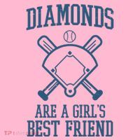 Diamonds Are A Girls Best Friend Funny Baseball Coaster thumb 2