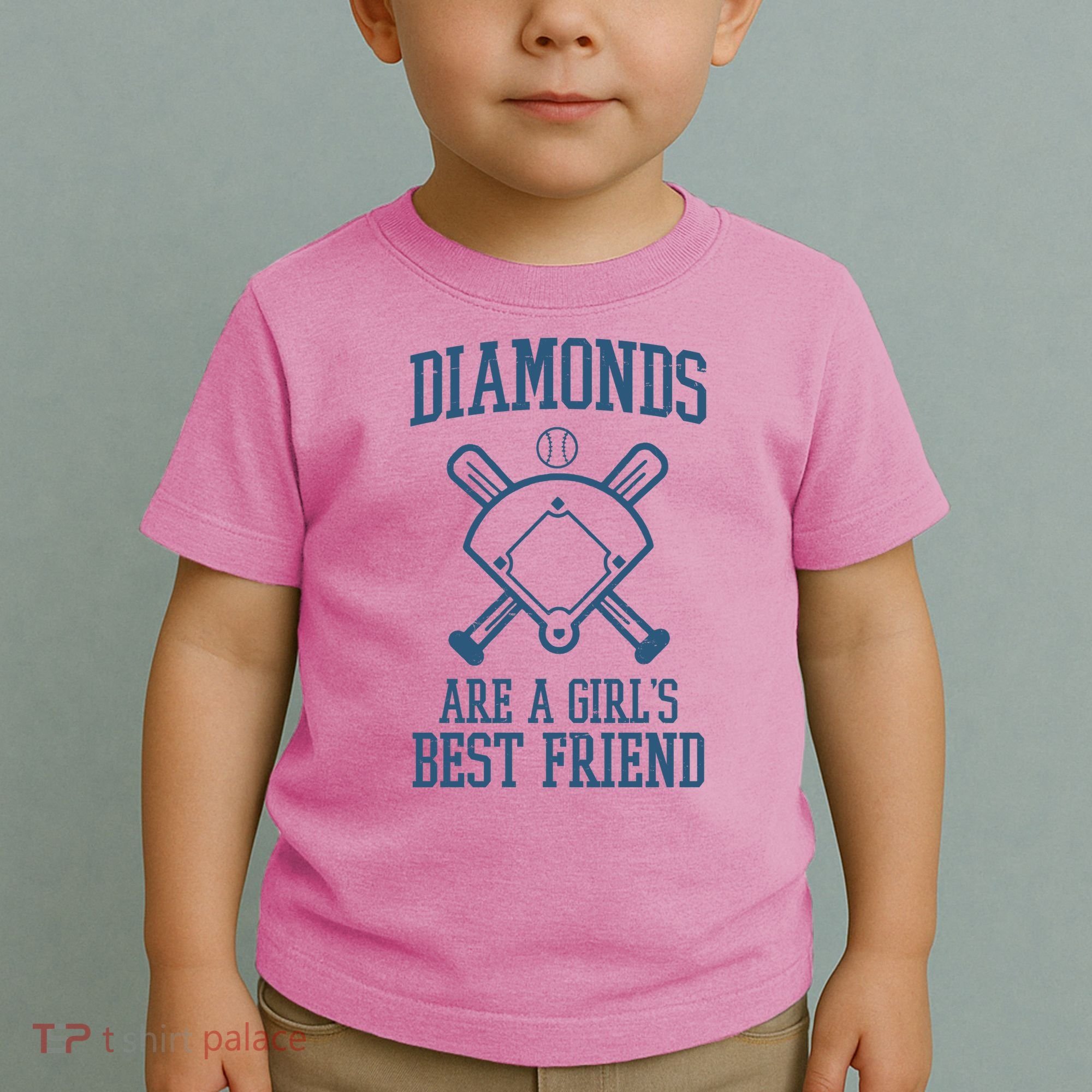 Diamonds Are A Girls Best Friend Funny Baseball Toddler T-Shirt