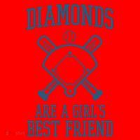 Diamonds Are A Girls Best Friend Funny Baseball Santa Hat thumb 1