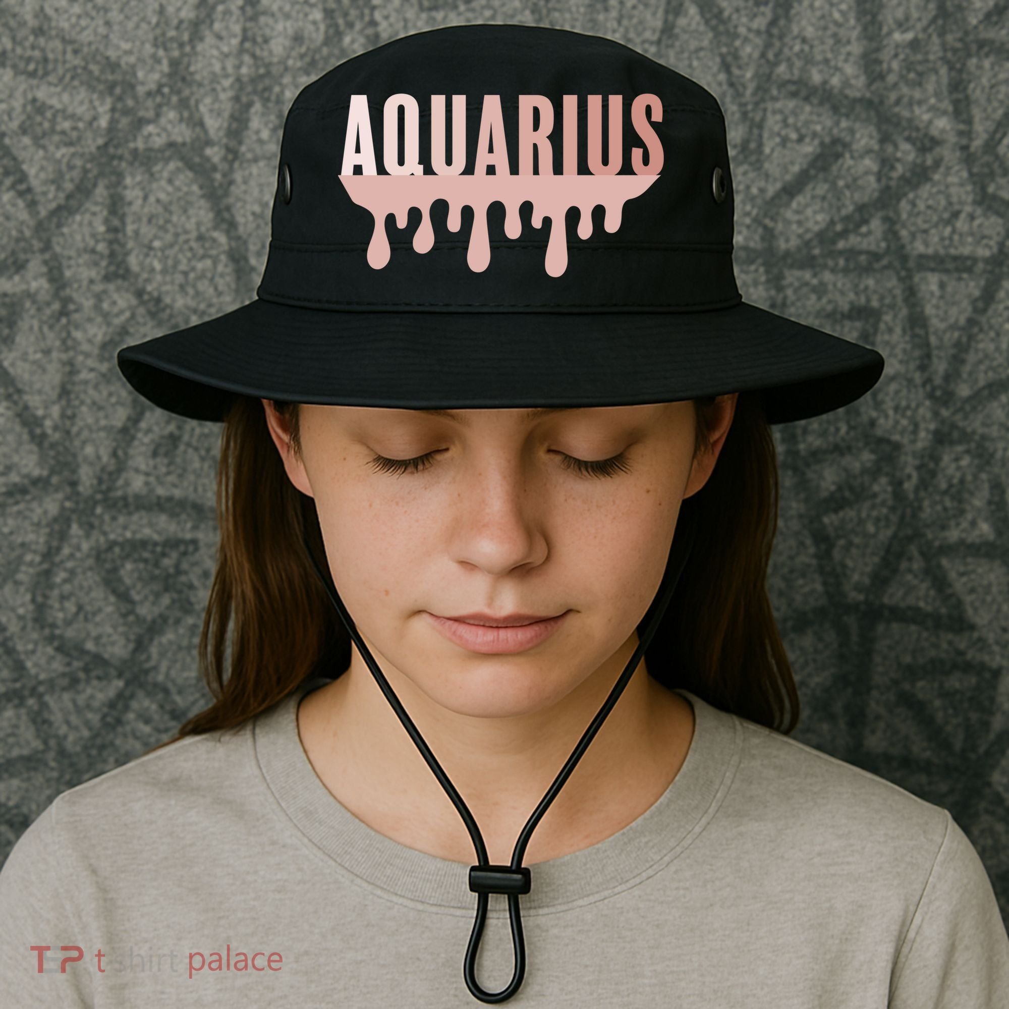 Dripping Astrology Aquarius Gift Bucket Hat