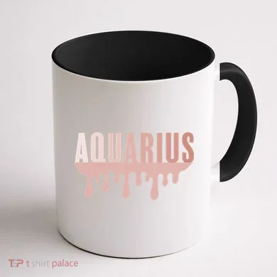Dripping Astrology Aquarius Gift Coffee Mug back