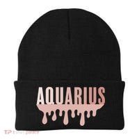 Dripping Astrology Aquarius Gift Beanie thumb 0