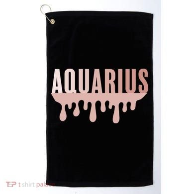 Dripping Astrology Aquarius Gift Golf Towel