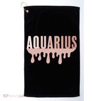 Dripping Astrology Aquarius Gift Golf Towel thumb 0