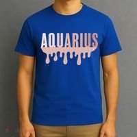 Dripping Astrology Aquarius Gift T-Shirt thumb 3