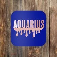 Dripping Astrology Aquarius Gift Coaster thumb 0