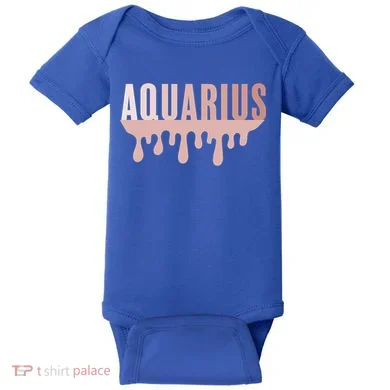 Dripping Astrology Aquarius Gift Baby Bodysuit