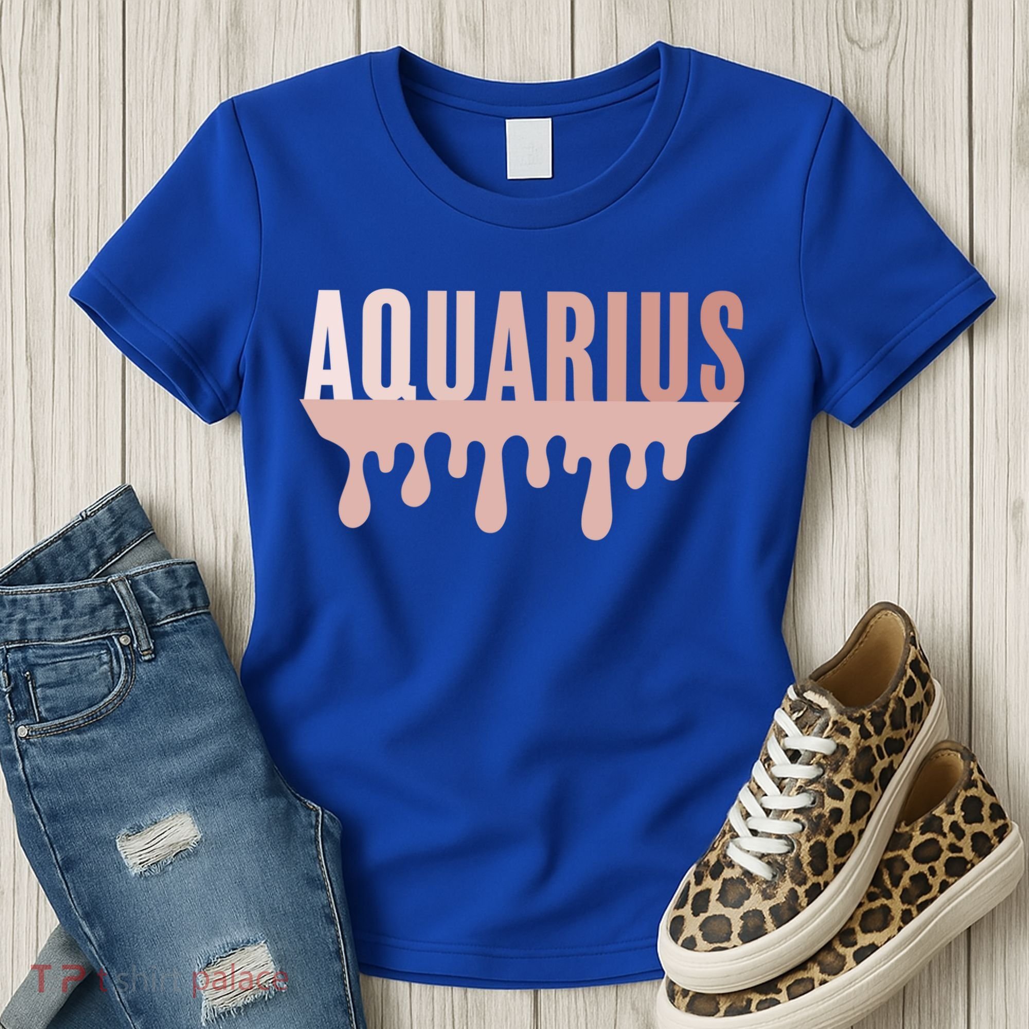 Dripping Astrology Aquarius Gift Women's T-Shirt