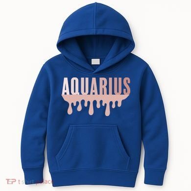 Dripping Astrology Aquarius Gift Kids Hoodie