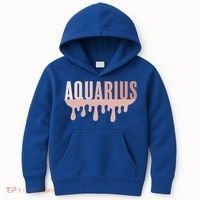 Dripping Astrology Aquarius Gift Kids Hoodie thumb 0