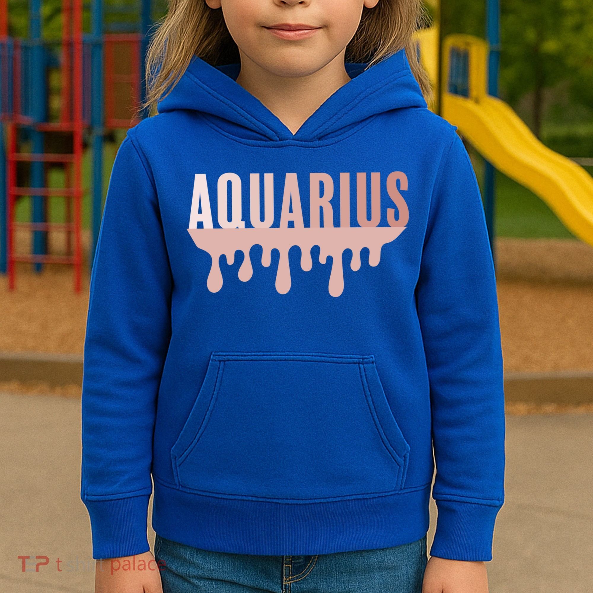 Dripping Astrology Aquarius Gift Kids Hoodie