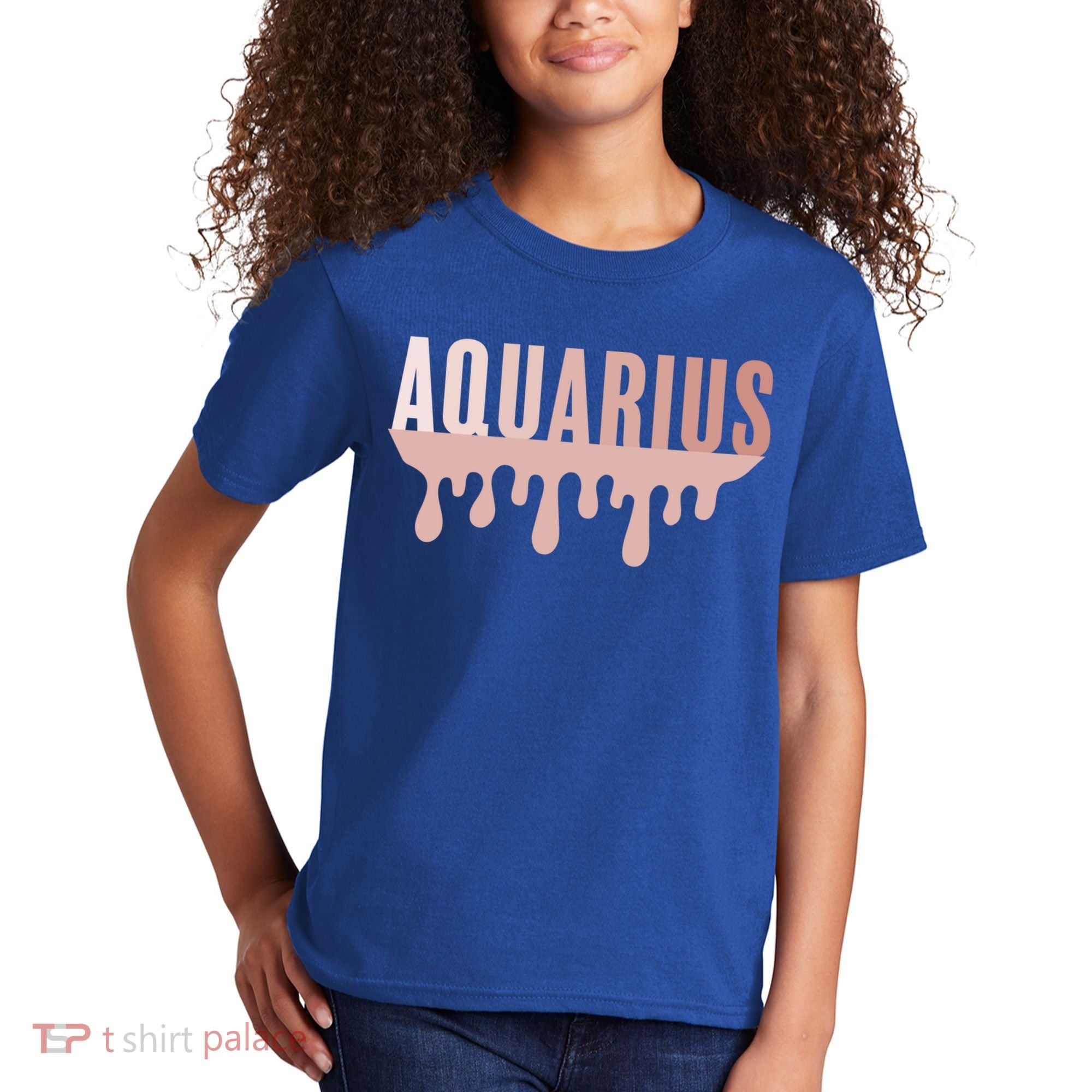 Dripping Astrology Aquarius Gift Kids T-Shirt