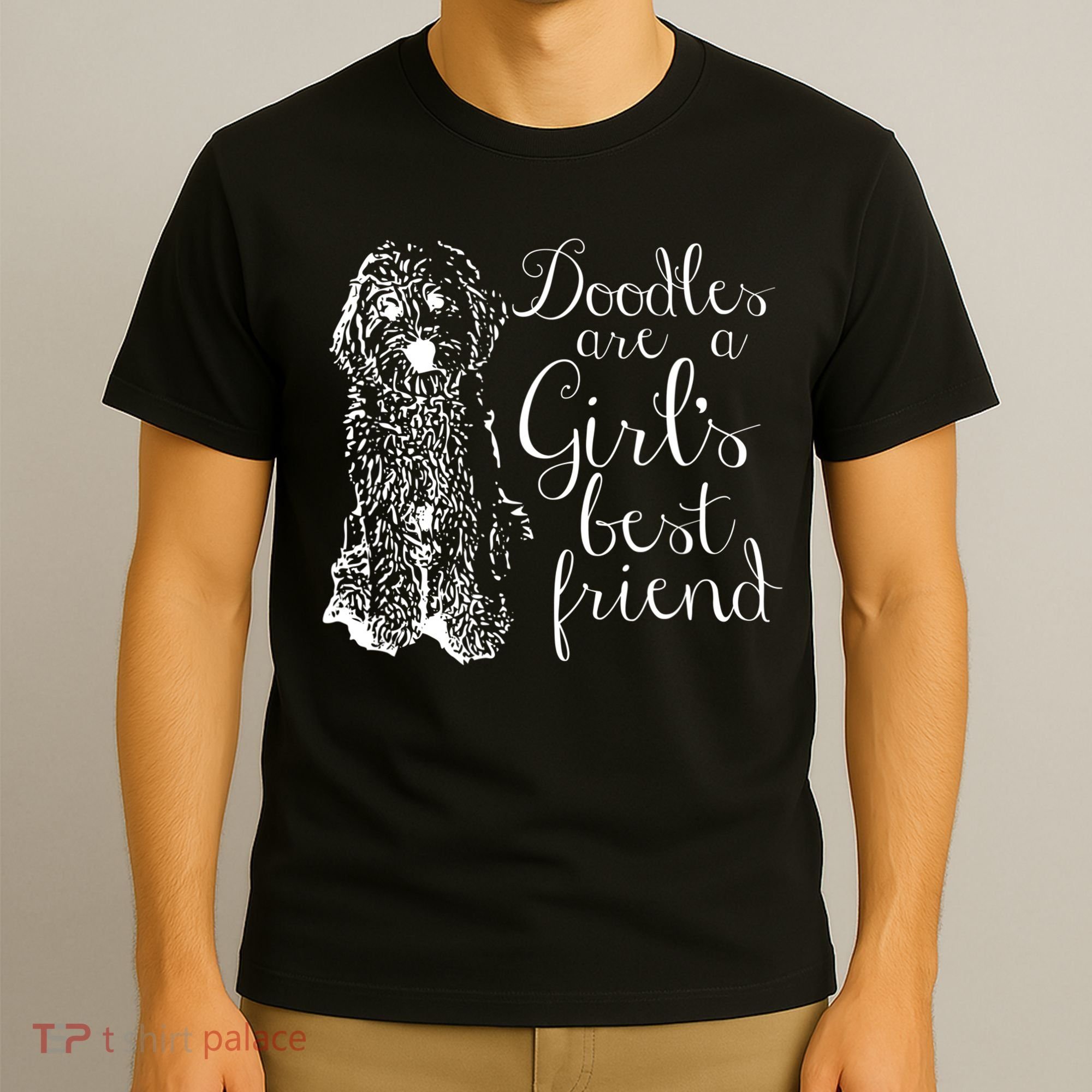 Doodles Are A Girl's Best Friend Golden Labradoodle Tshirt T-Shirt