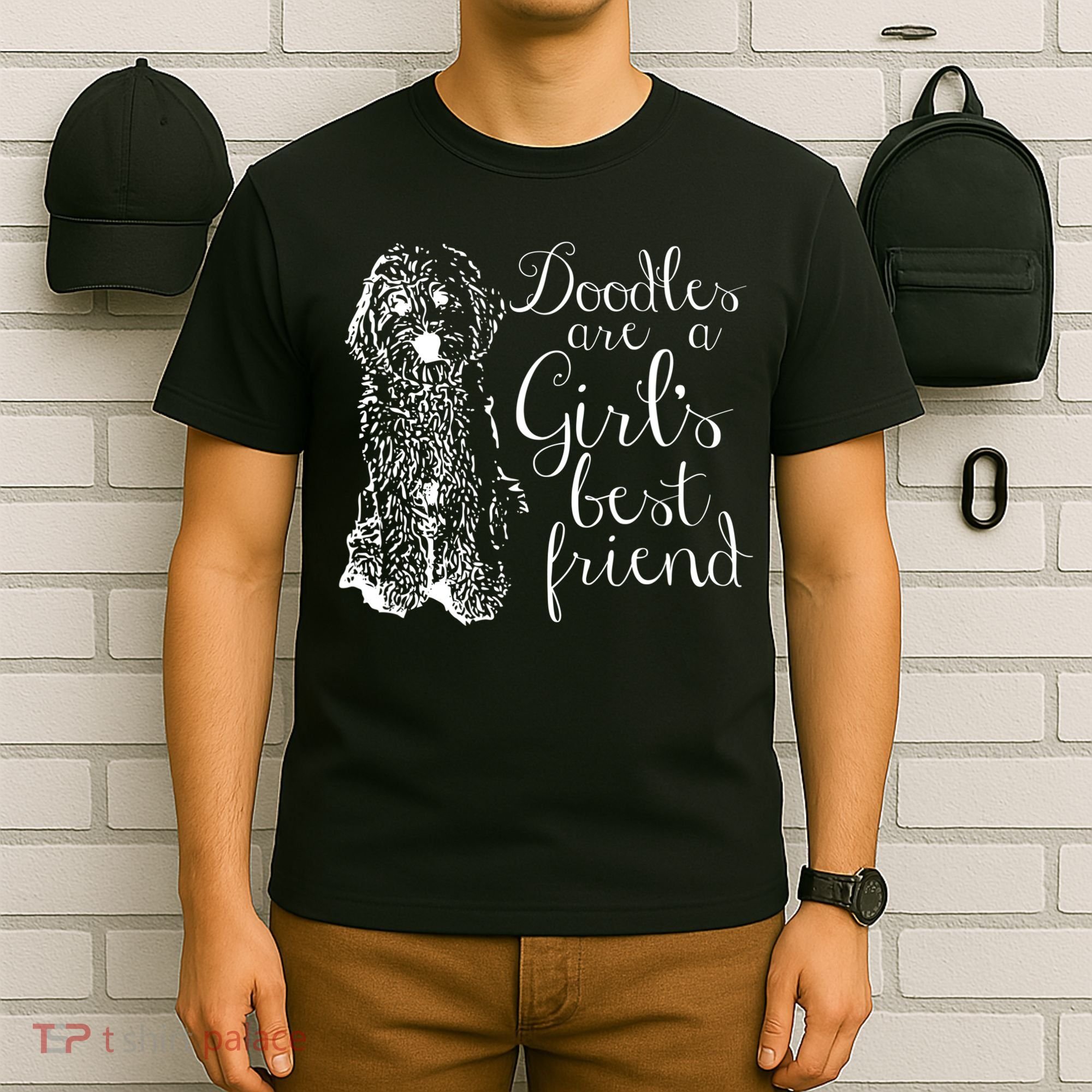 Doodles Are A Girl's Best Friend Golden Labradoodle Tshirt T-Shirt