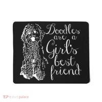 Doodles Are A Girl's Best Friend Golden Labradoodle Tshirt Mousepad thumb 0