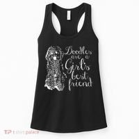 Doodles Are A Girl's Best Friend Golden Labradoodle Tshirt Women's Tank Top thumb 0