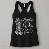 Doodles Are A Girl's Best Friend Golden Labradoodle Tshirt Women's Tank Top thumb 3