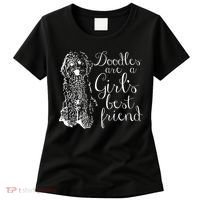 Doodles Are A Girl's Best Friend Golden Labradoodle Tshirt Women's T-Shirt thumb 0