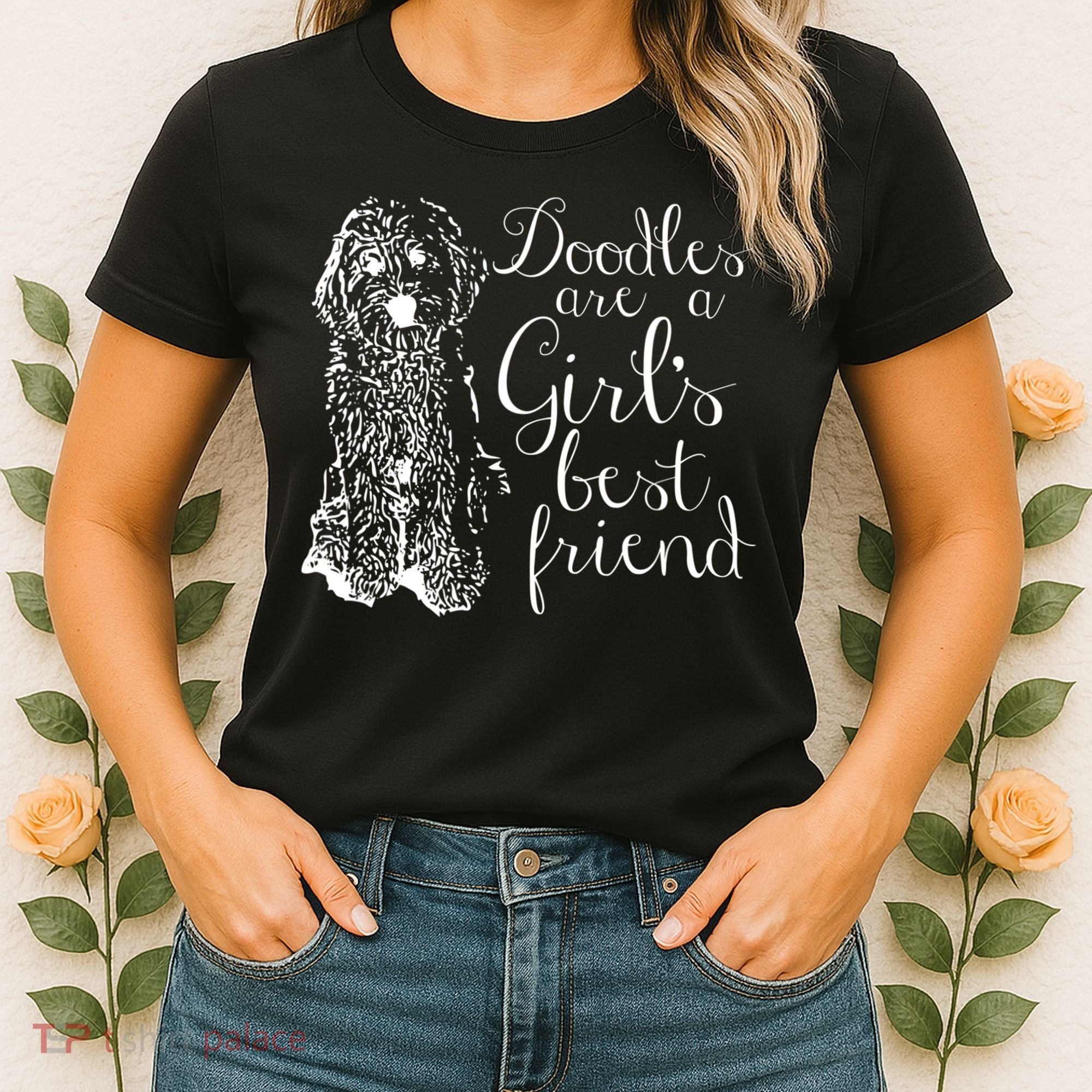 Doodles Are A Girl's Best Friend Golden Labradoodle Tshirt Women's T-Shirt