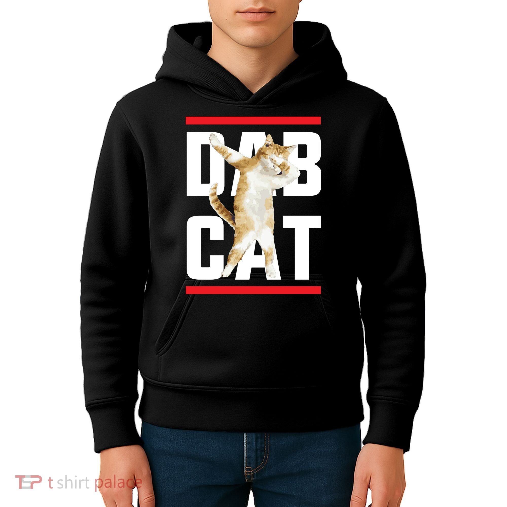 Dab Cat Dabbing Kids Hoodie