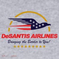 DeSantis Airlines Bringing The Border To You Funny Women's Sweatshirt thumb 2