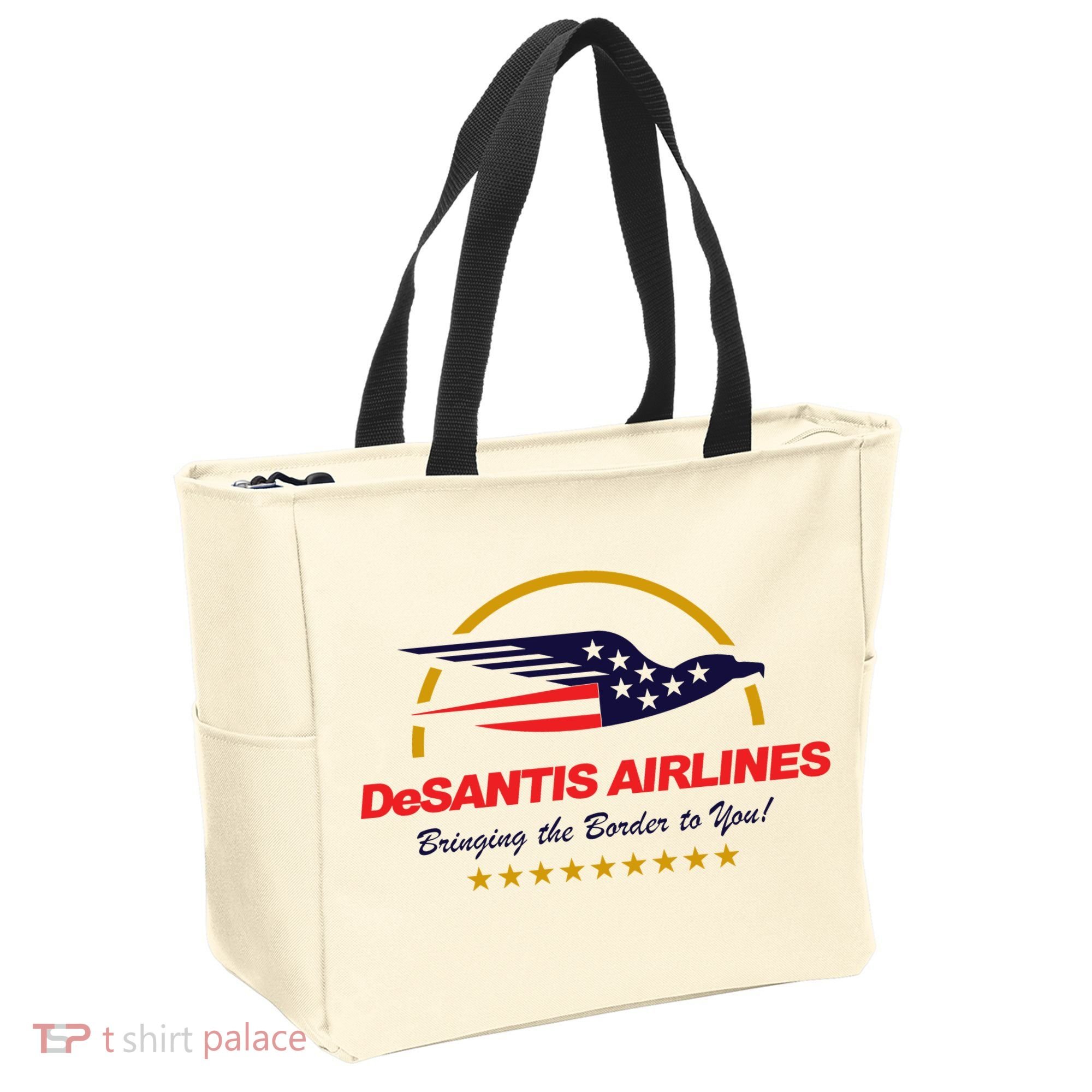DeSantis Airlines Bringing The Border To You Funny Tote Bag