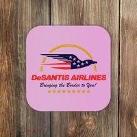 DeSantis Airlines Bringing The Border To You Funny Coaster thumb 0
