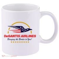 DeSantis Airlines Bringing The Border To You Funny 11oz C Handle Ceramic Mug thumb 0
