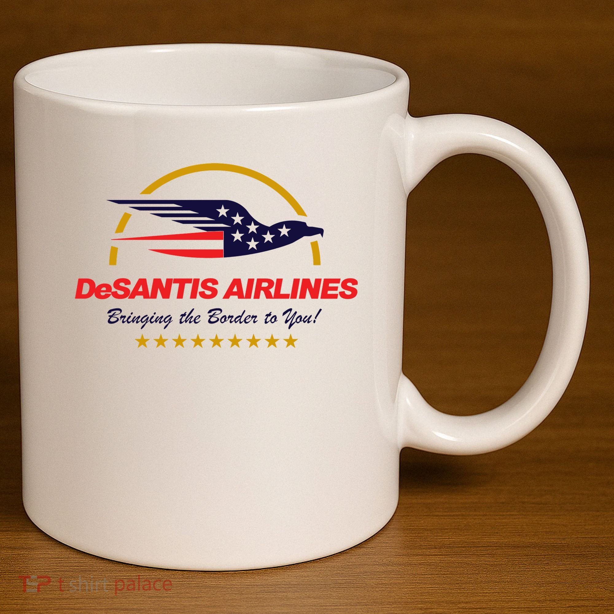 DeSantis Airlines Bringing The Border To You Funny 11oz C Handle Ceramic Mug