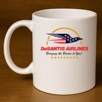 DeSantis Airlines Bringing The Border To You Funny 11oz C Handle Ceramic Mug thumb 4