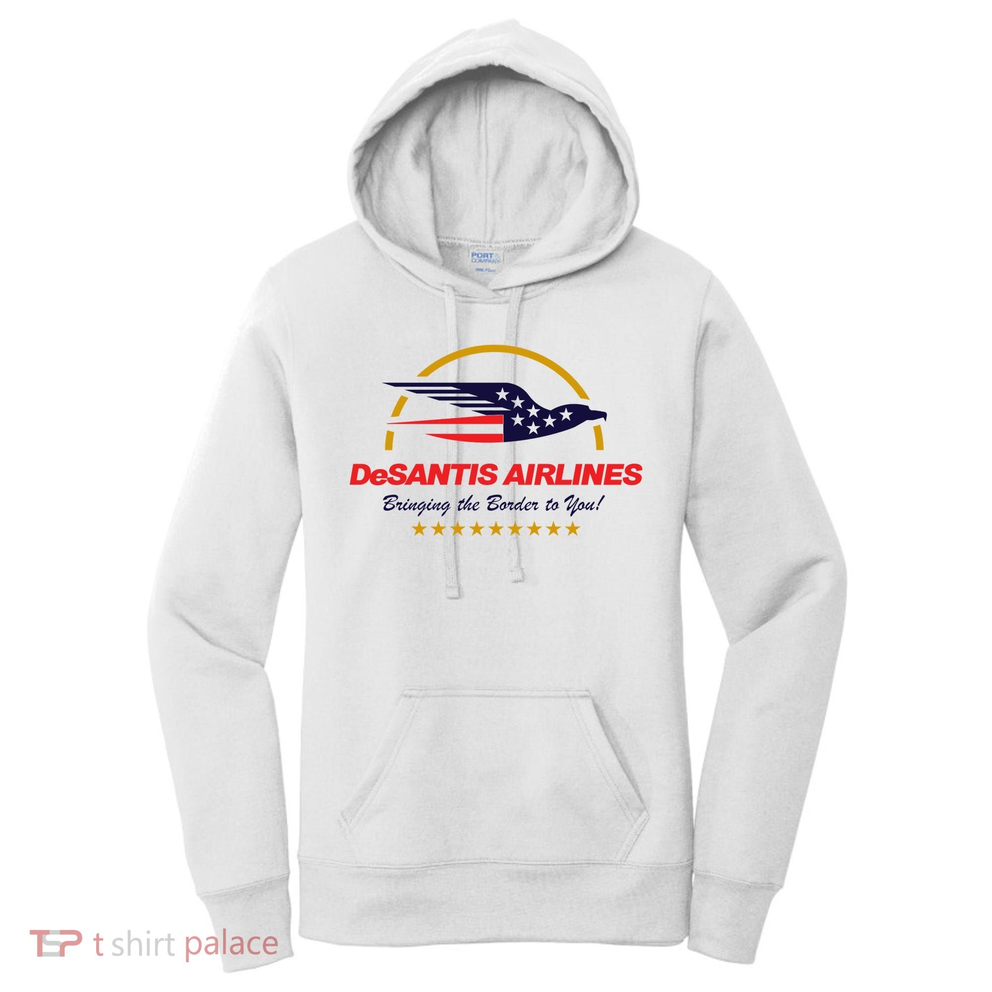 DeSantis Airlines Bringing The Border To You Funny Women's Hoodie
