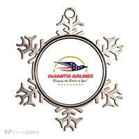 DeSantis Airlines Bringing The Border To You Funny Ornament thumb 0