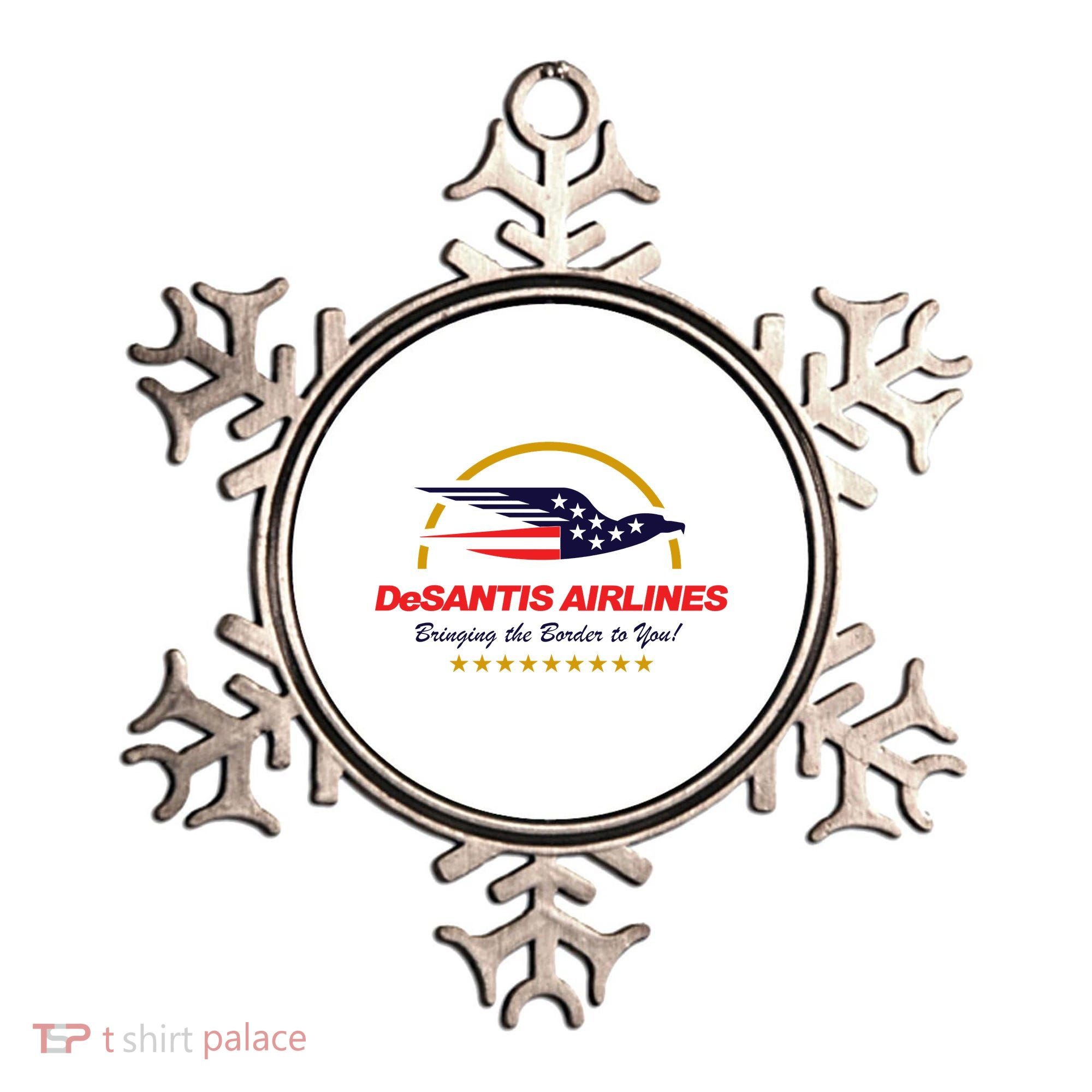 DeSantis Airlines Bringing The Border To You Funny Ornament