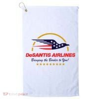 DeSantis Airlines Bringing The Border To You Funny Golf Towel thumb 0