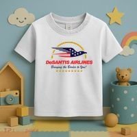 DeSantis Airlines Bringing The Border To You Funny Toddler T-Shirt thumb 3