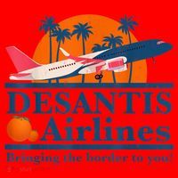 DeSantis Airlines Bringing The Border To You DeSantis 2024 Santa Hat thumb 1