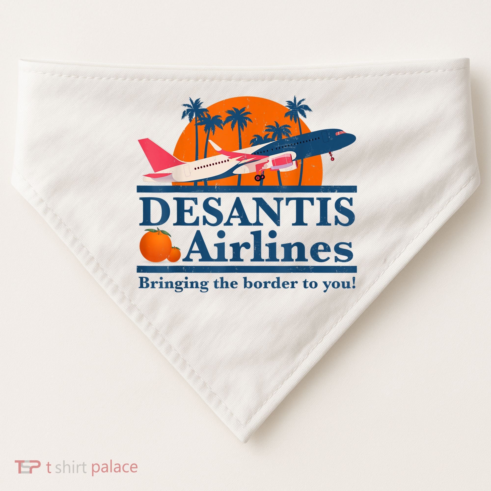 DeSantis Airlines Bringing The Border To You DeSantis 2024 USA-Made Doggie Bandana