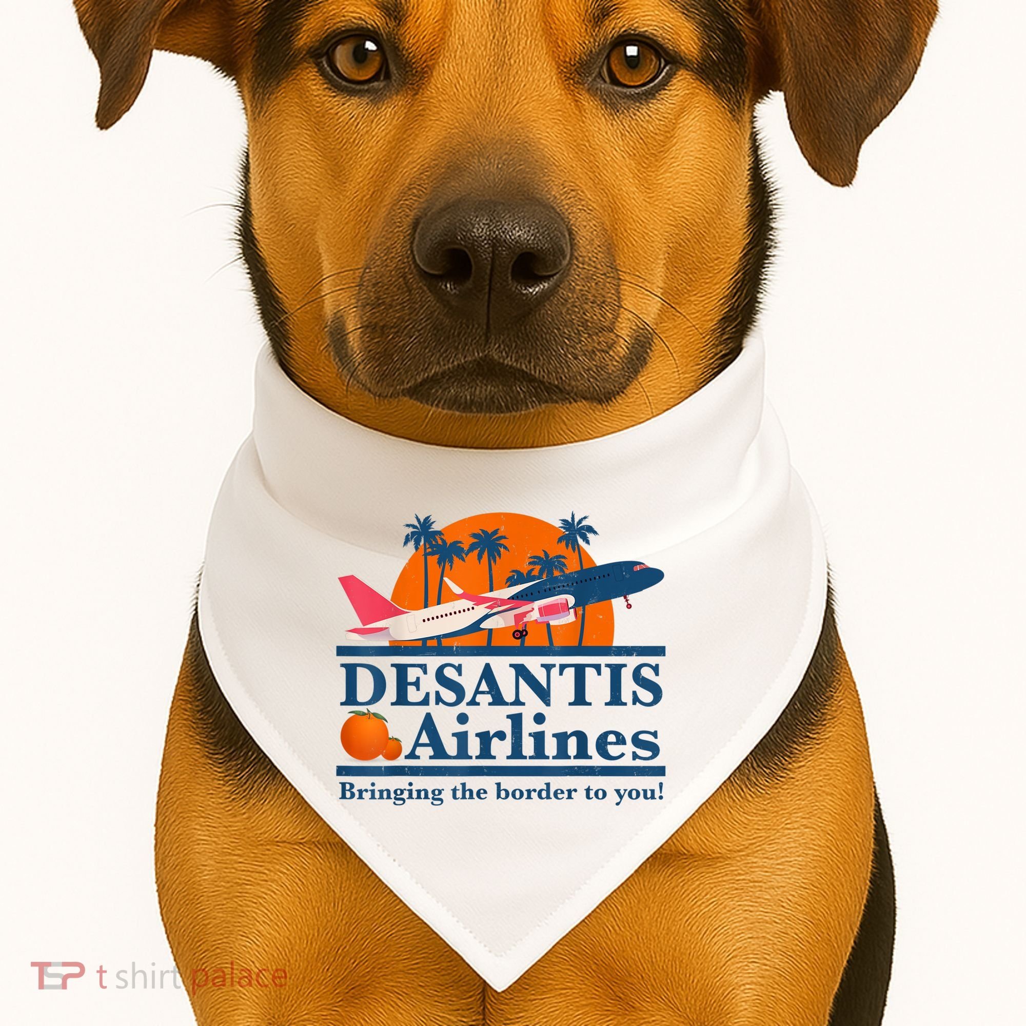 DeSantis Airlines Bringing The Border To You DeSantis 2024 USA-Made Doggie Bandana
