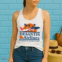 DeSantis Airlines Bringing The Border To You DeSantis 2024 Women's Tank Top thumb 2