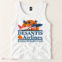 DeSantis Airlines Bringing The Border To You DeSantis 2024 Tank Top thumb 2
