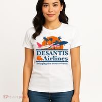 DeSantis Airlines Bringing The Border To You DeSantis 2024 Women's T-Shirt thumb 4