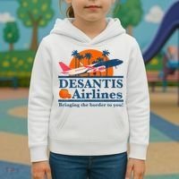 DeSantis Airlines Bringing The Border To You DeSantis 2024 Kids Hoodie thumb 3