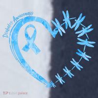 Diabetes Awareness Blue Dragonfly Ribbon Heart Sport-Tek Competitor United Soccer Jersey thumb 4