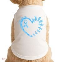 Diabetes Awareness Blue Dragonfly Ribbon Heart Doggie Tank thumb 0