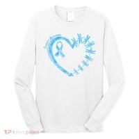 Diabetes Awareness Blue Dragonfly Ribbon Heart Long Sleeve Shirt thumb 0