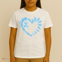Diabetes Awareness Blue Dragonfly Ribbon Heart T-Shirt thumb 4