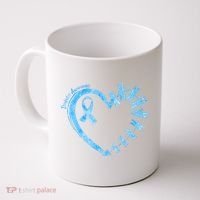Diabetes Awareness Blue Dragonfly Ribbon Heart Coffee Mug thumb 0