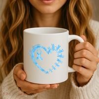 Diabetes Awareness Blue Dragonfly Ribbon Heart Coffee Mug thumb 3
